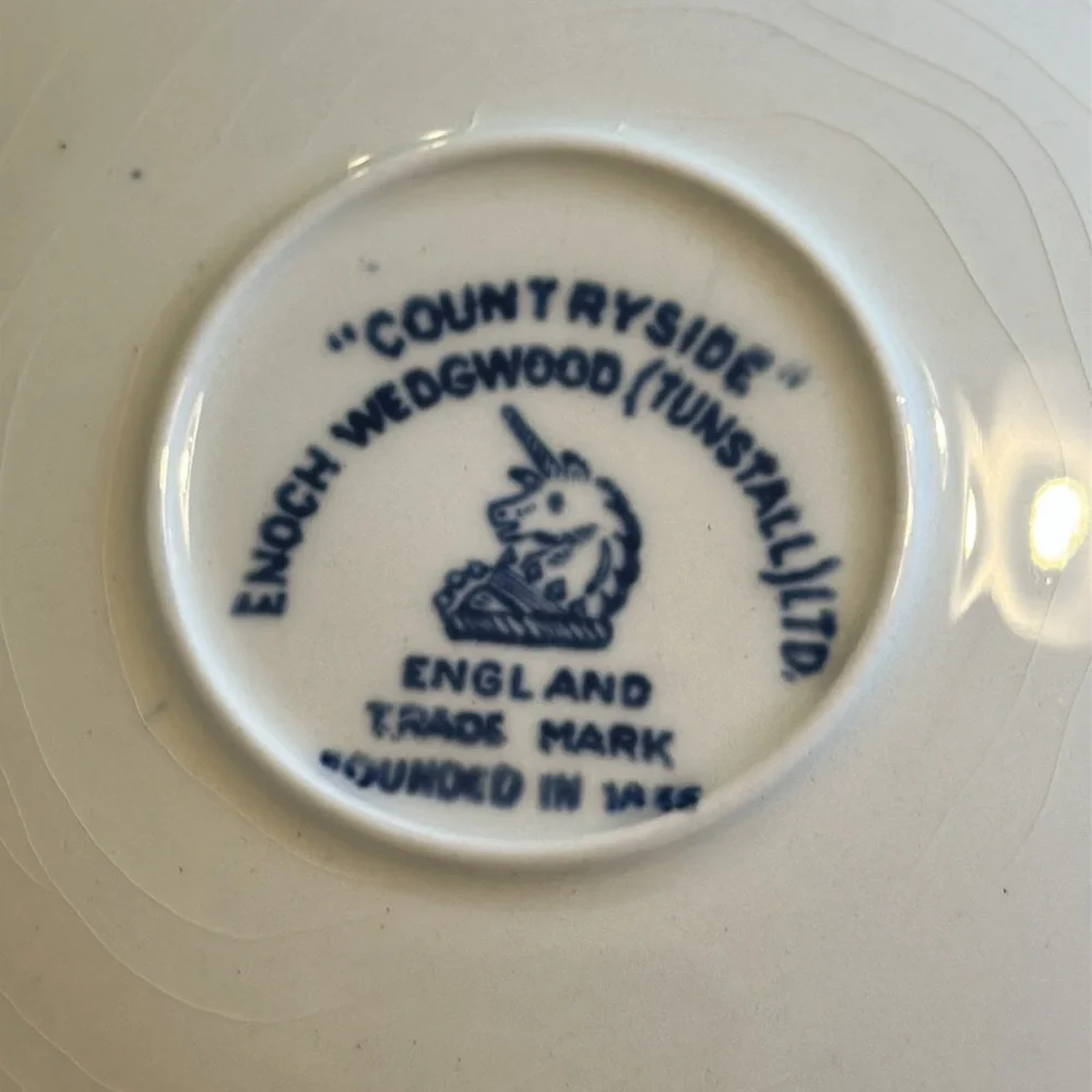 3 Wedgewood Countryside Blue White cup Saucer Wedgwood English Country